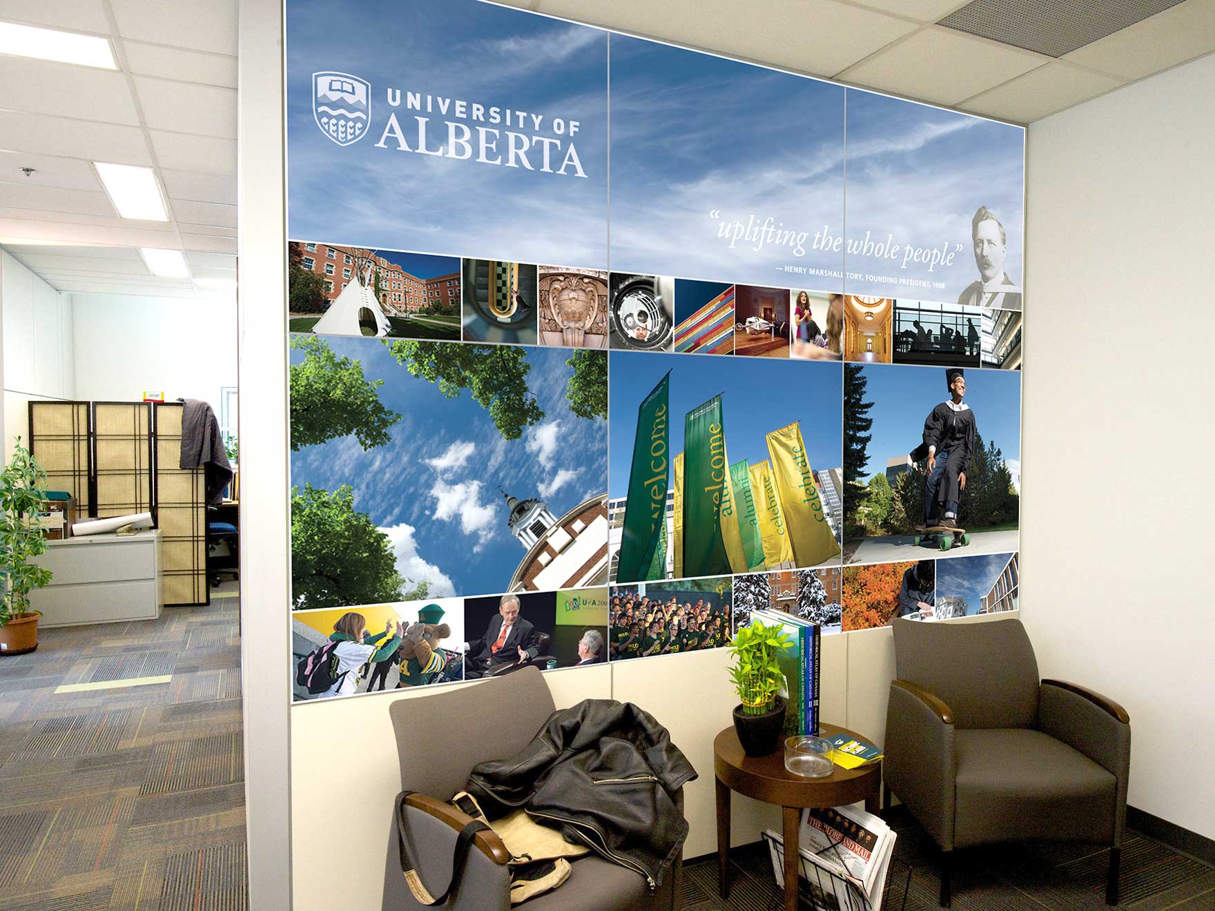 VP University Relations Entry Wall Graphic